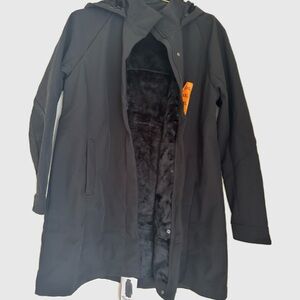 Mondetta Black Outdoor Jacket with Faux Fur